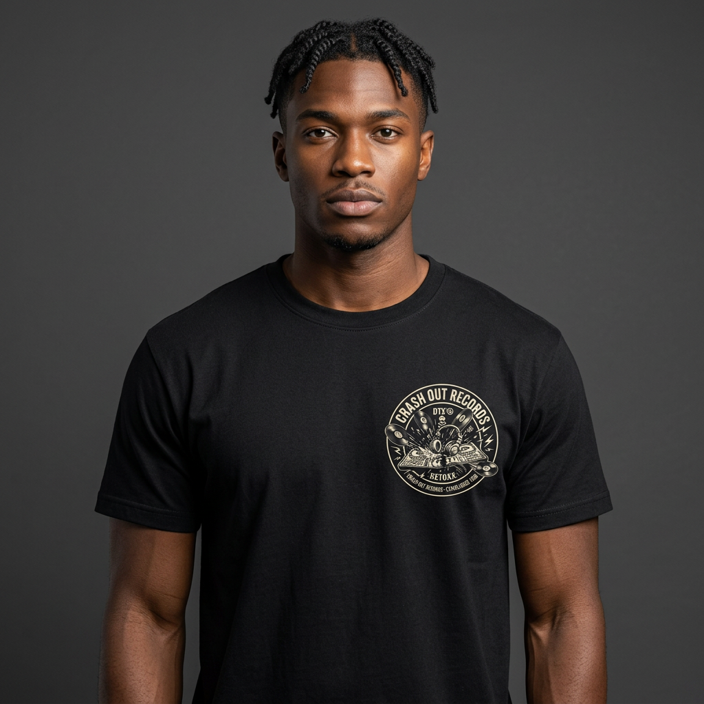 Crash Out Records Tee · Original B&W